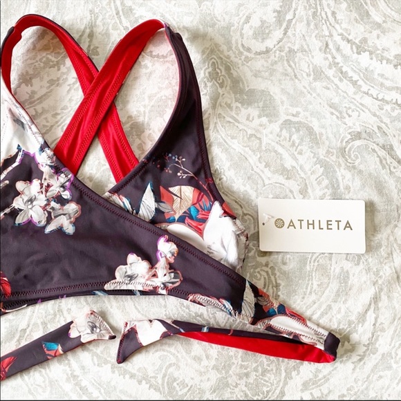 ATHLETA Piha Reversible Wrap Bikini Top XXS NEW NWT - Picture 2 of 9